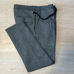 SUITSUPPLY Dark Grey Herringbone Wool-Cashmere Ames Trousers (32”) (Gently Used)